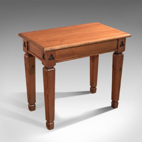 fig 1. Antique Side Table, Victorian Pitch Pine Alter, c.1860