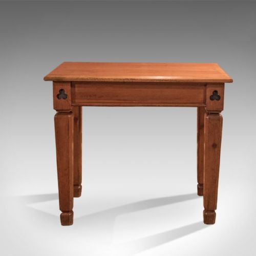 fig 2. Antique Side Table, Victorian Pitch Pine Alter, c.1860