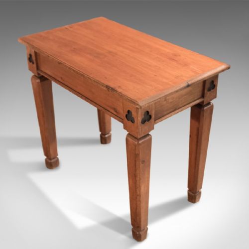 fig 3. Antique Side Table, Victorian Pitch Pine Alter, c.1860