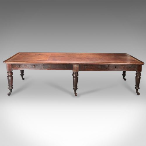 fig 1. Very Large Antique Library Table, Victorian
