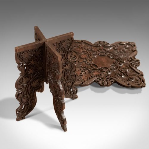 fig 1. Antique Campaign Side Table, Anglo-Indian c.1900