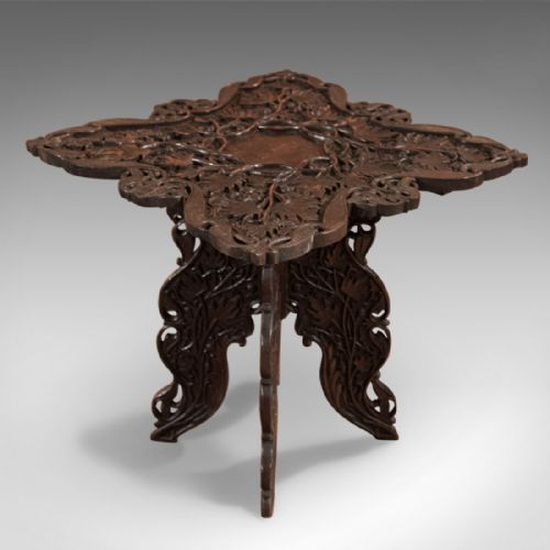fig 2. Antique Campaign Side Table, Anglo-Indian c.1900