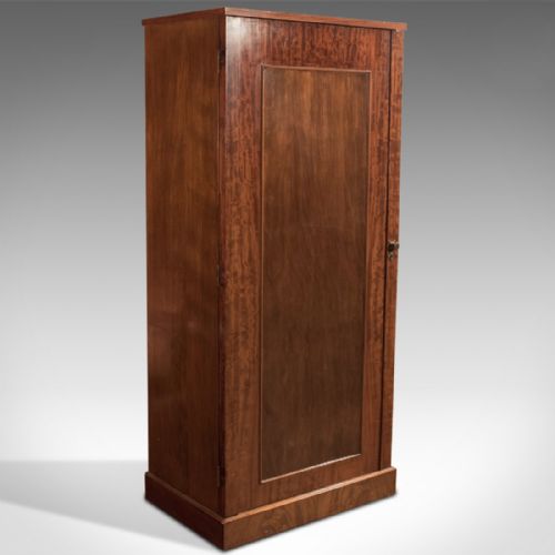 Antique Hall Cupboard, Victorian Mahogany Wardrobe C.1900
