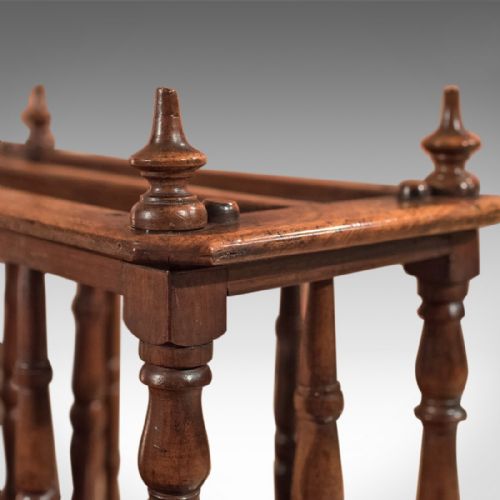 fig 3. Antique Canterbury, English Walnut Magazine Rack c.1870