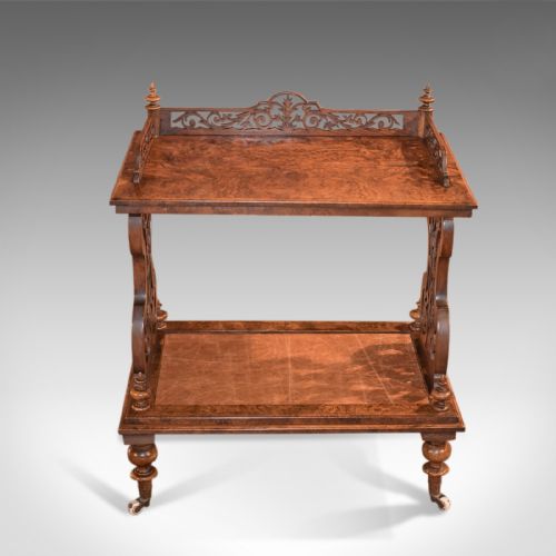 fig 1. Antique Side Table, Regency Burr Walnut c.1830