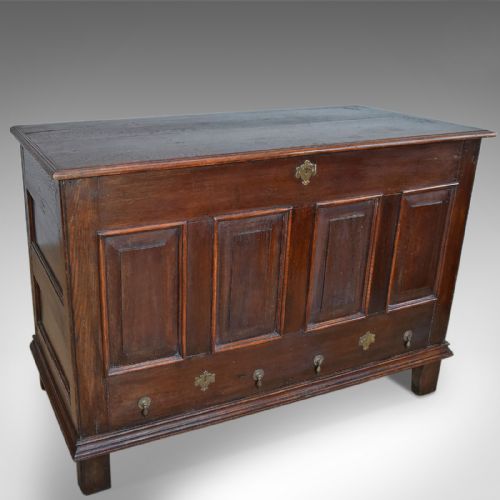 Antique Mule Chest, Late Georgian, Oak Trunk, English C.1800