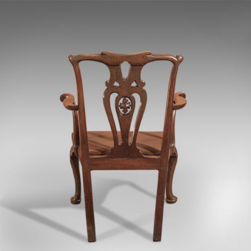 fig 3. Antique Elbow Chair, 19th Century in Chippendale Taste