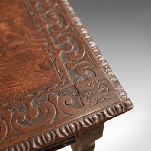 fig 3. Antique Hall Table, Georgian Carved Oak, circa 1800