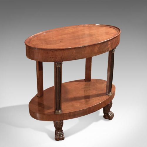 fig 1. Antique Side Table, French Empire Gueridon circa 1815