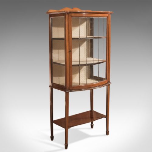 Antique Glazed Display Cabinet, Edwardian C.1910