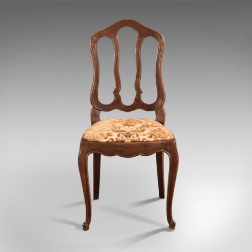 fig 2. Set of 6 Antique French Dining Chairs, Country Oak circa 1900