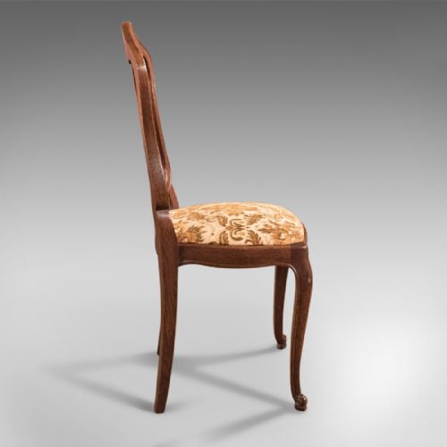 fig 3. Set of 6 Antique French Dining Chairs, Country Oak circa 1900