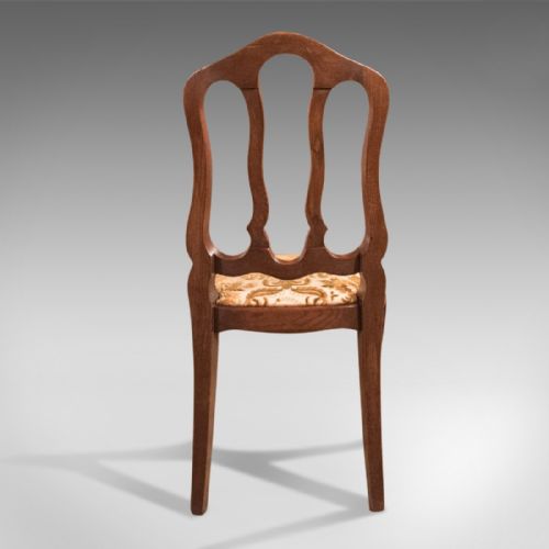fig 4. Set of 6 Antique French Dining Chairs, Country Oak circa 1900