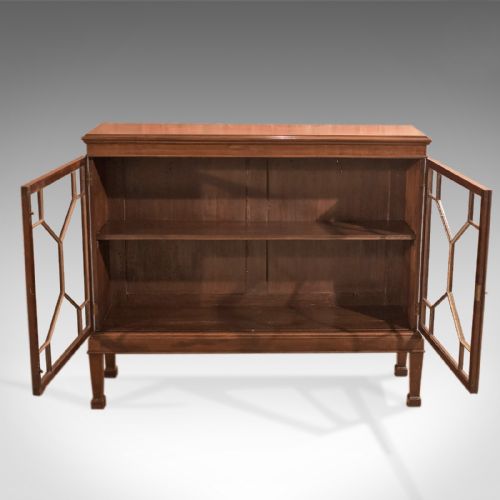 fig 2. Antique Glazed Bookcase, Victorian Walnut c.1880