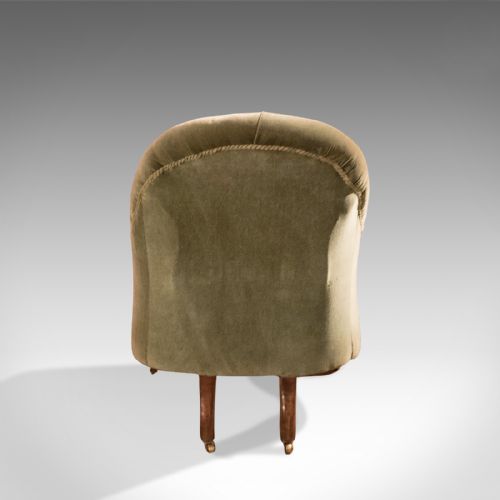 fig 3. Antique Salon Chair, Early Victorian, Button Back, Walnut, English, C.1840