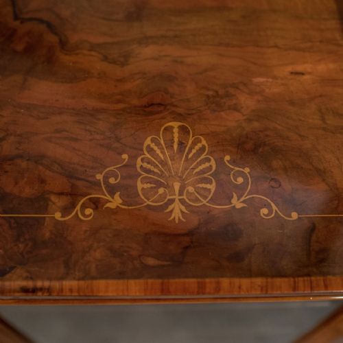 fig 4. Antique Victorian Music Display Cabinet Quality Burr Walnut Generous Size c1870