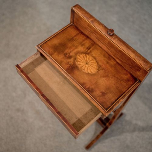 fig 2. Antique Vanity Valet Wash Stand Edwardian Quality Mahogany Boxwood Inlay c1910