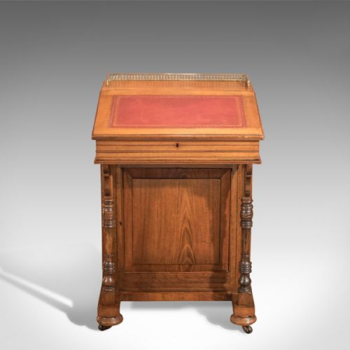 Antique Davenport, Victorian Walnut Desk