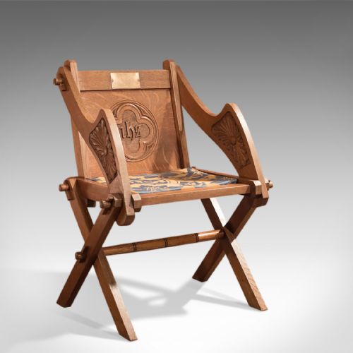 Antique Glastonbury Chair, Early C20th in Oak