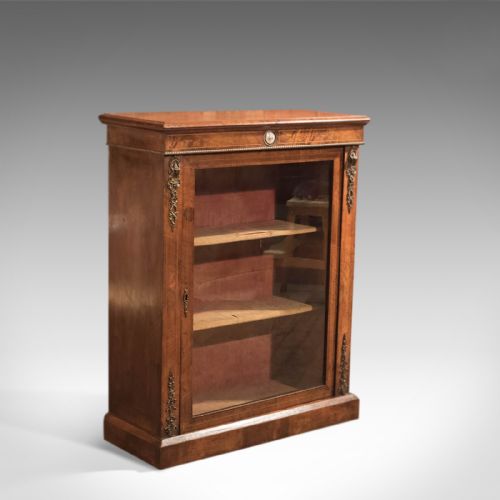 Antique Pier Cabinet, French Walnut C1880