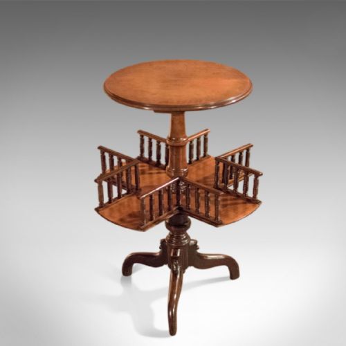 Victorian Wine or Knitting Table/bookshelf, C.1850