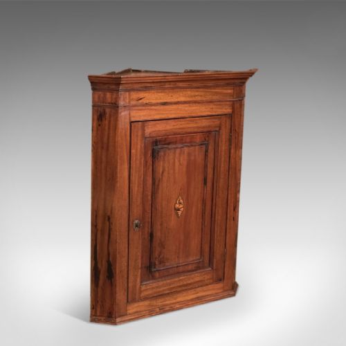 18th Century Mahogany Georgian Corner Cupboard, C.1800