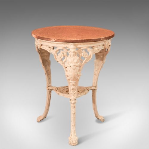 fig 1. Victorian Cast Iron & Copper Tavern Garden Table