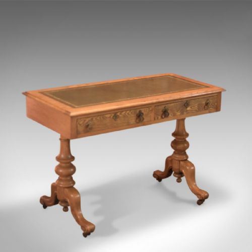 19th Century Victorian Ash Writing Table, C.1870