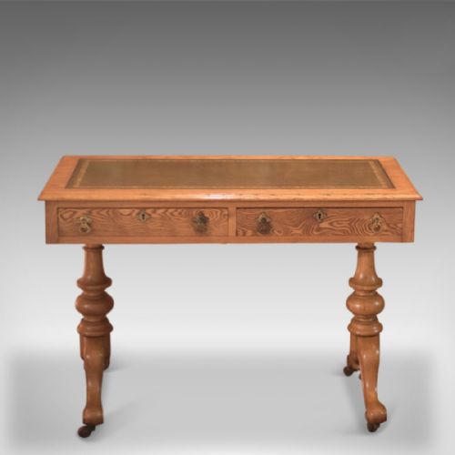 fig 1. 19th Century Victorian Ash Writing Table, c.1870
