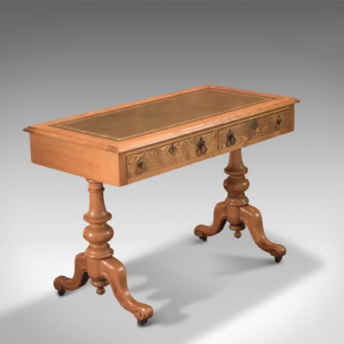 fig 2. 19th Century Victorian Ash Writing Table, c.1870