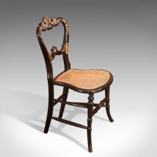 fig 4. Victorian Set of Four Antique Dining Chairs, Lacquered