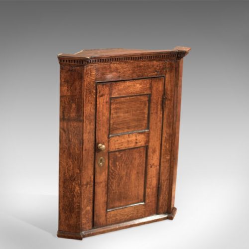 fig 1. 18th Century Georgian Oak Corner Cabinet, c.1750