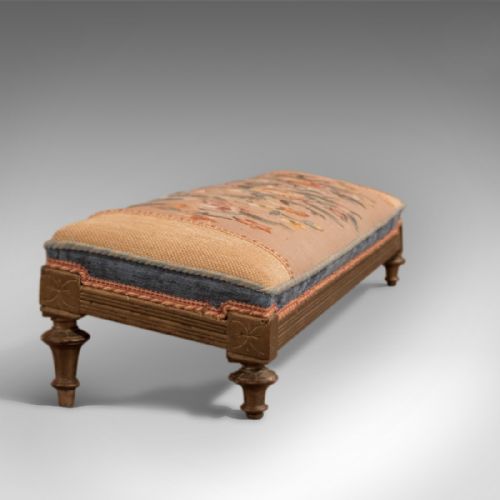 fig 2. 19th Century Antique Foot Stool, Victorian Carriage c.1880