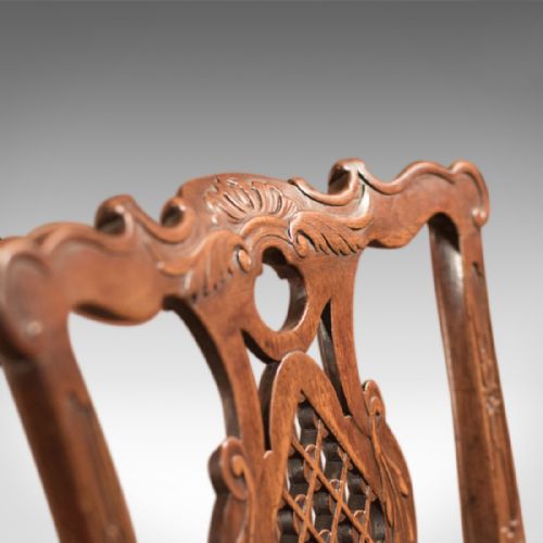 fig 1. 18th Century George III Open Antique Armchair, in the manner of Robert Manwaring