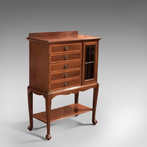Edwardian Antique Music Cabinet, Lidstone London C.1910