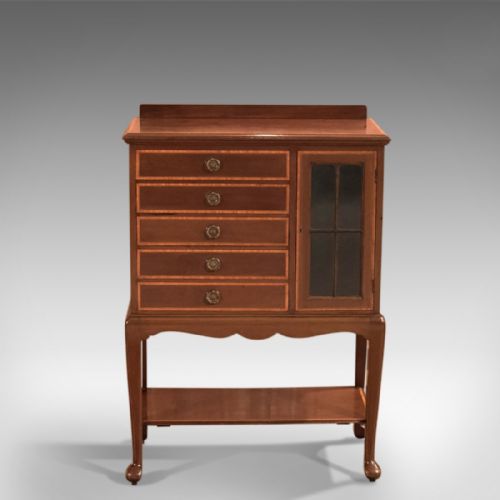 fig 1. Edwardian Antique Music Cabinet, Lidstone London c.1910