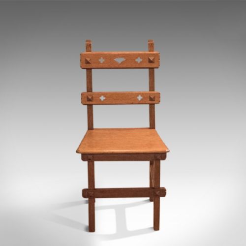fig 1. Arts & Crafts English Oak Antique Chair, c.1900
