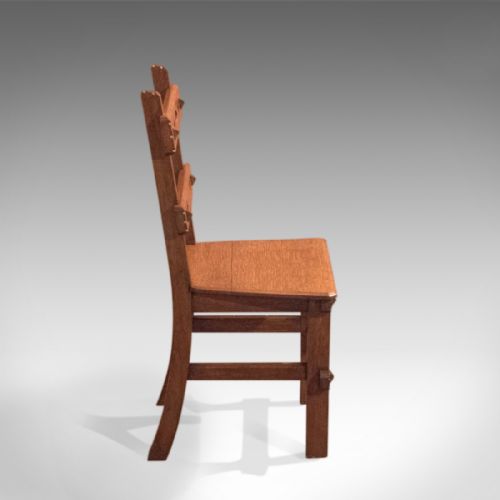 fig 2. Arts & Crafts English Oak Antique Chair, c.1900