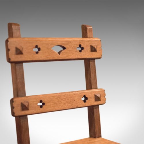 fig 3. Arts & Crafts English Oak Antique Chair, c.1900