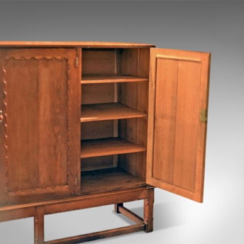fig 2. Arts & Crafts Oak Larder Antique Cabinet, c.1900