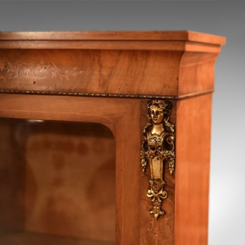 fig 3. Antique Pier Cabinet, Victorian Burr Walnut c.1850
