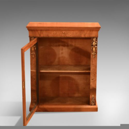fig 4. Antique Pier Cabinet, Victorian Burr Walnut c.1850