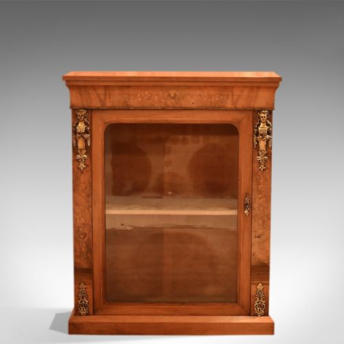 fig 5. Antique Pier Cabinet, Victorian Burr Walnut c.1850