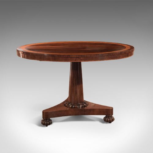 fig 2. Antique Breakfast Table, William IV Rosewood Tilt Top