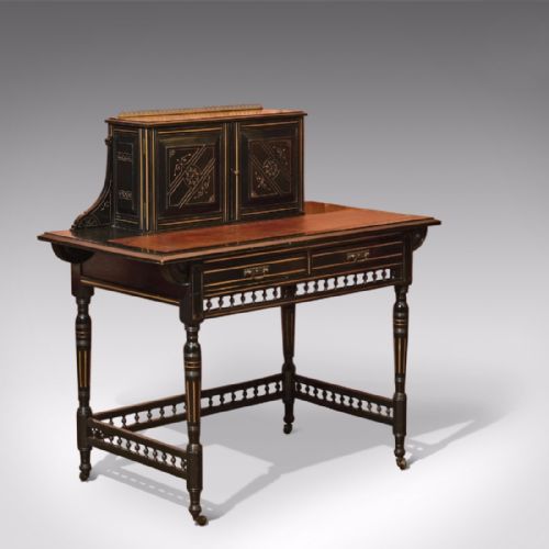 fig 1. Aesthetic Movement Antique Bonheur du Jour, c.1880