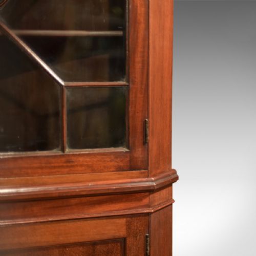 fig 3. Edwardian Tall Glazed Antique Corner Cabinet, c.1910