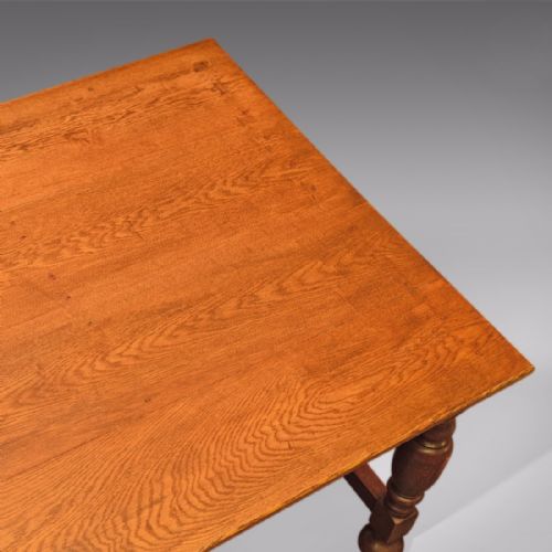 fig 3. Large Antique Kitchen Table, Victorian Dining Oak c.1900