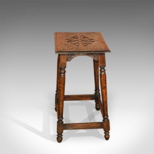fig 1. Antique Occasional Table, Late Victorian Oak c.1890
