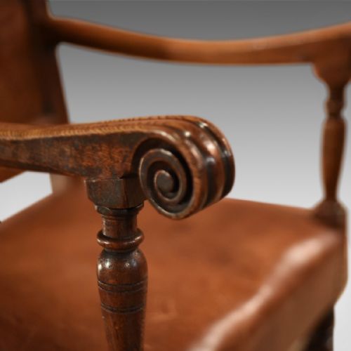 fig 3. C18th and Later Pair of Similar Panel Back Antique Armchairs