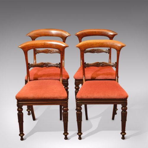 Regency Set of 4 Rosewood Antique Dining Chairs, C.1820